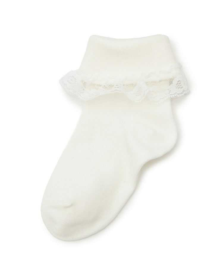 【セレモニー】折り返しレースクルー丈ソックス1