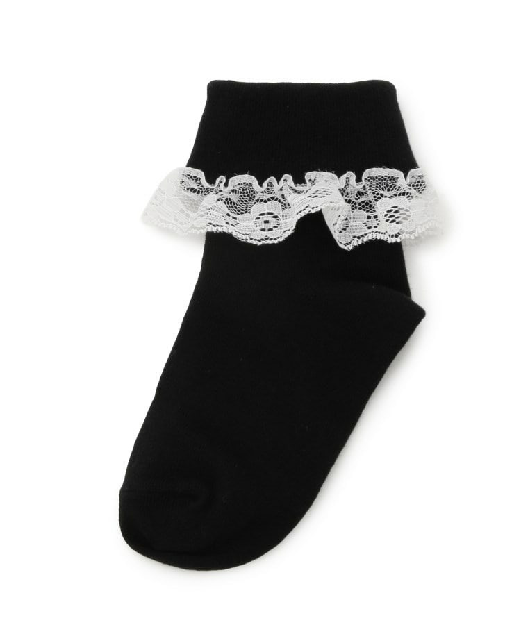 【セレモニー】折り返しレースクルー丈ソックス1