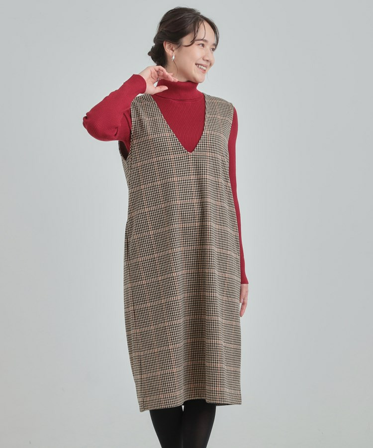 【2点セット/洗える/S-LL】時短でコーデ決まる ジャンドレ&リブインナー12