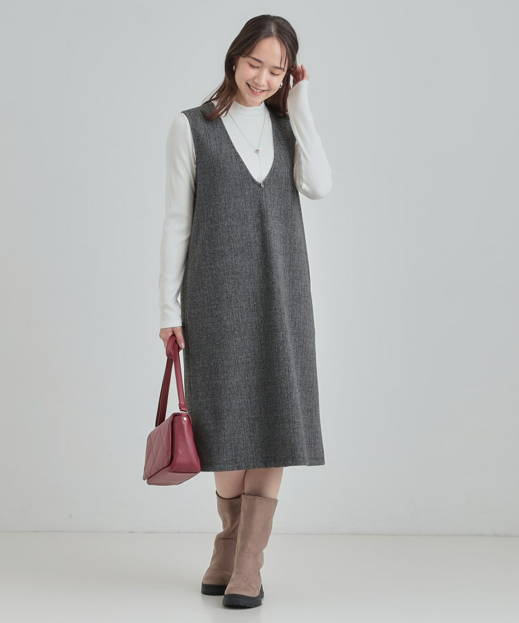 【2点セット/洗える/S-LL】時短でコーデ決まる ジャンドレ&リブインナー18