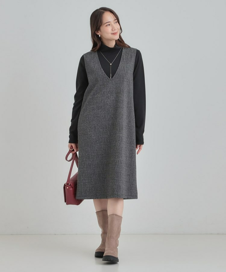 【2点セット/洗える/S-LL】時短でコーデ決まる ジャンドレ&リブインナー21