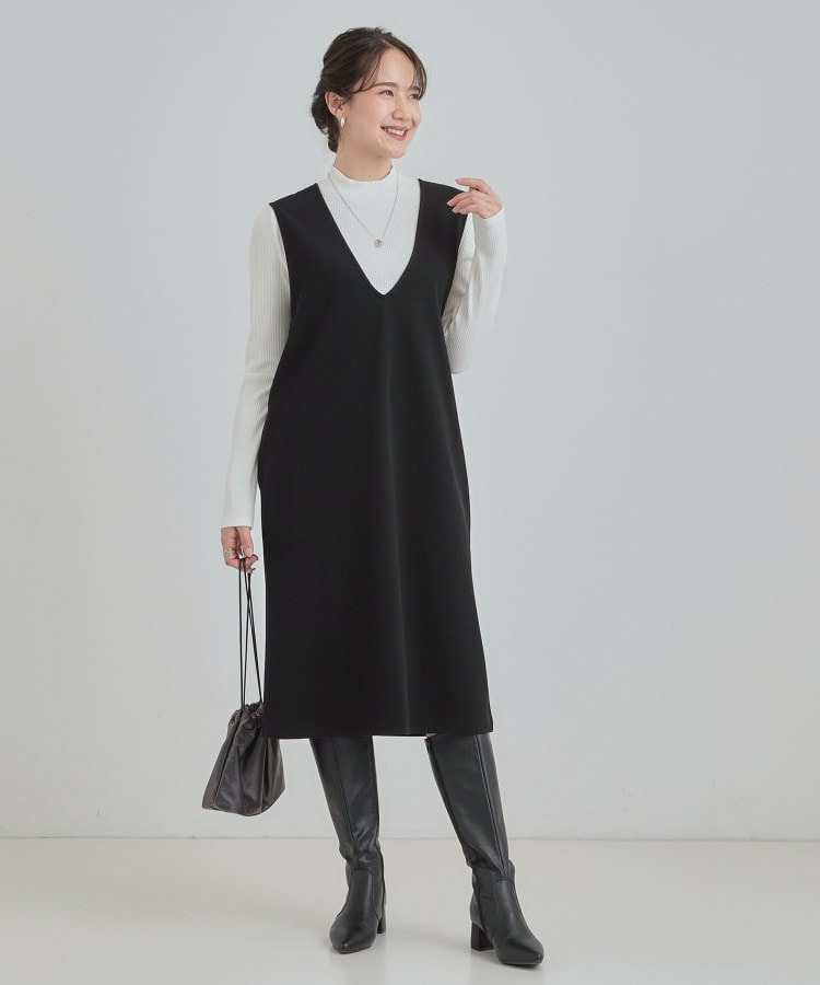 【2点セット/洗える/S-LL】時短でコーデ決まる ジャンドレ&リブインナー4