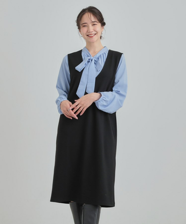 【2点セット/洗える/S-LL】時短でコーデ決まる ジャンドレ&リブインナー5