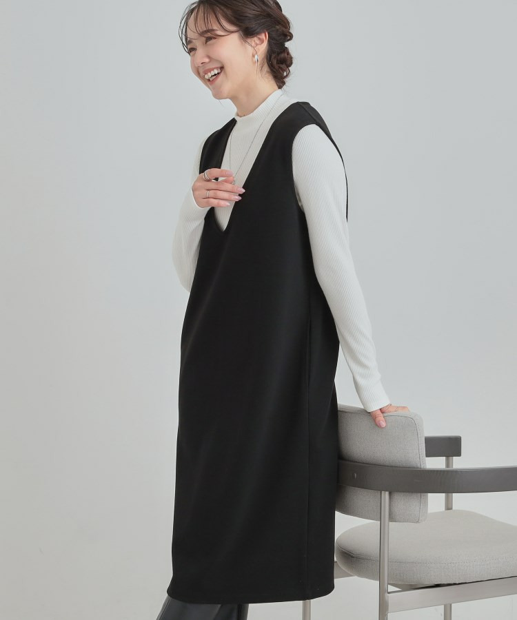 【2点セット/洗える/S-LL】時短でコーデ決まる ジャンドレ&リブインナー1