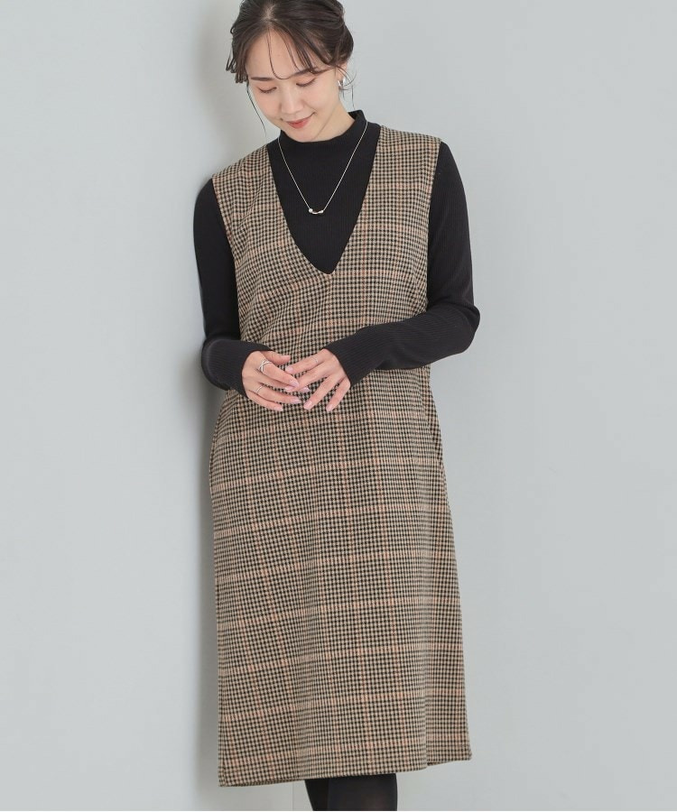 【2点セット/洗える/S-LL】時短でコーデ決まる ジャンドレ&リブインナー1