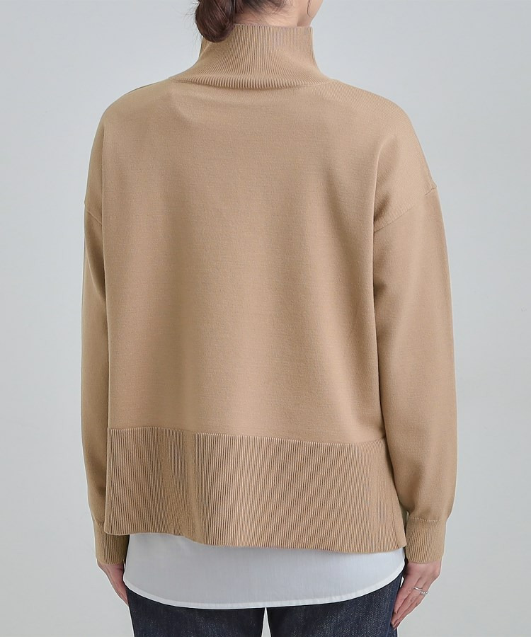 【2点セット/S-LL】時短で決まる もちもちニット&裾シャツインナー26