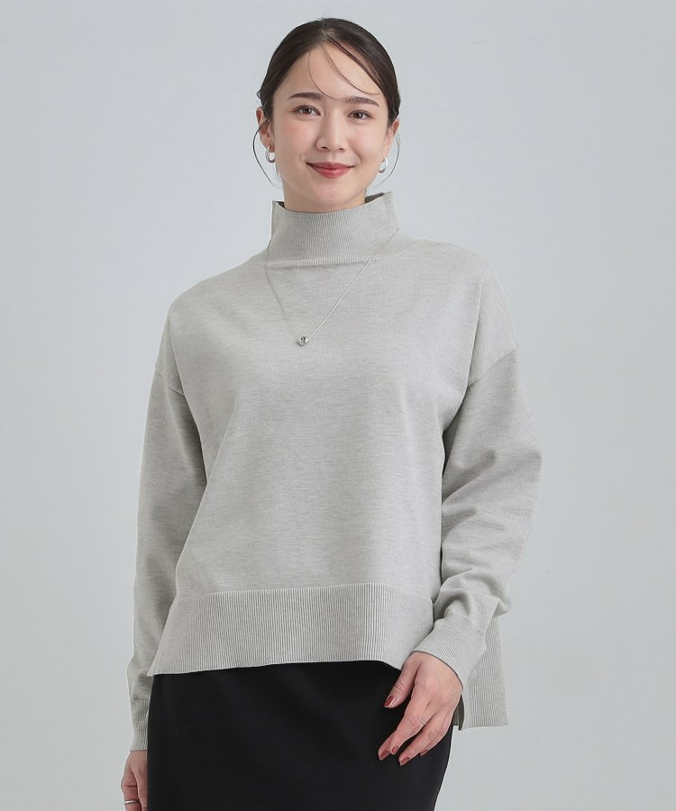 【2点セット/S-LL】時短で決まる もちもちニット&裾シャツインナー5