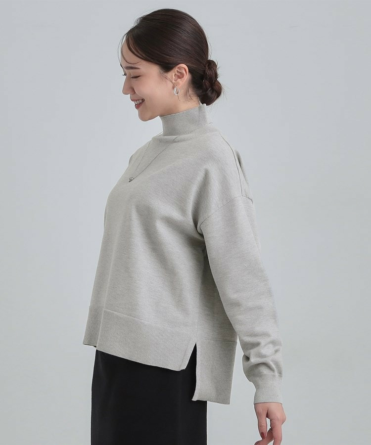 【2点セット/S-LL】時短で決まる もちもちニット&裾シャツインナー6