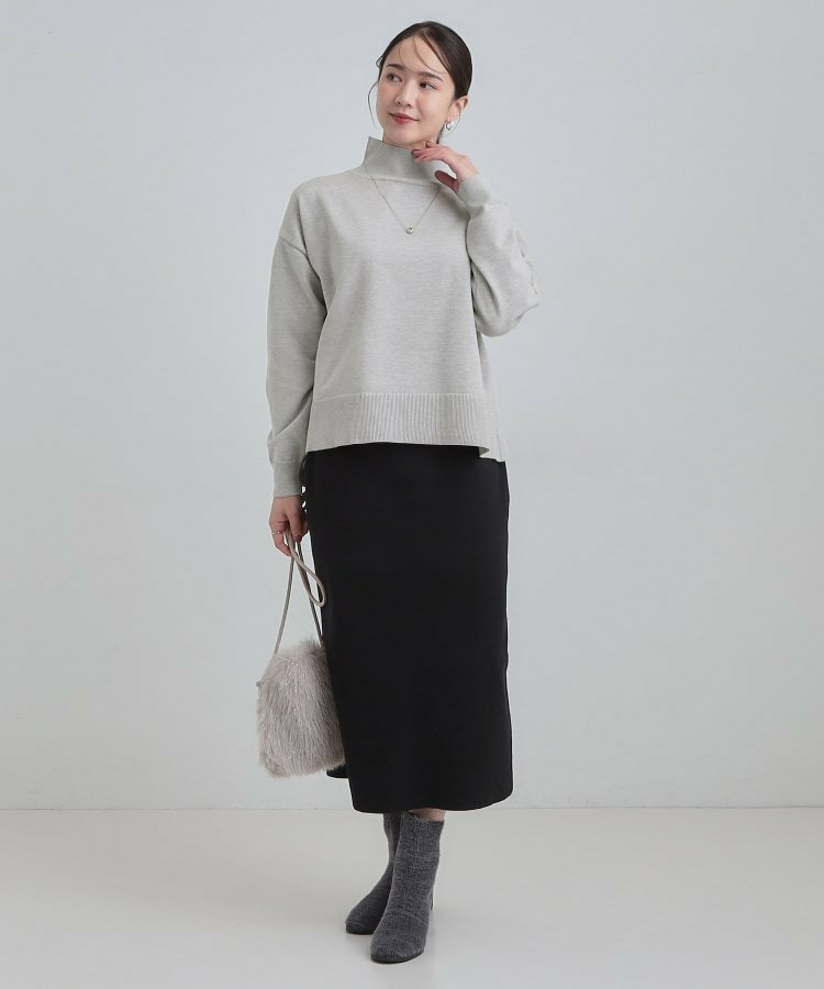 【2点セット/S-LL】時短で決まる もちもちニット&裾シャツインナー7