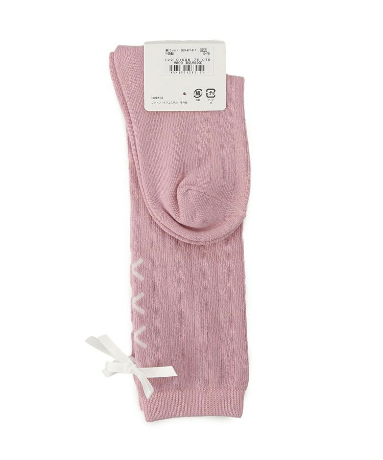 リボンレースアップ風ハイソックス3