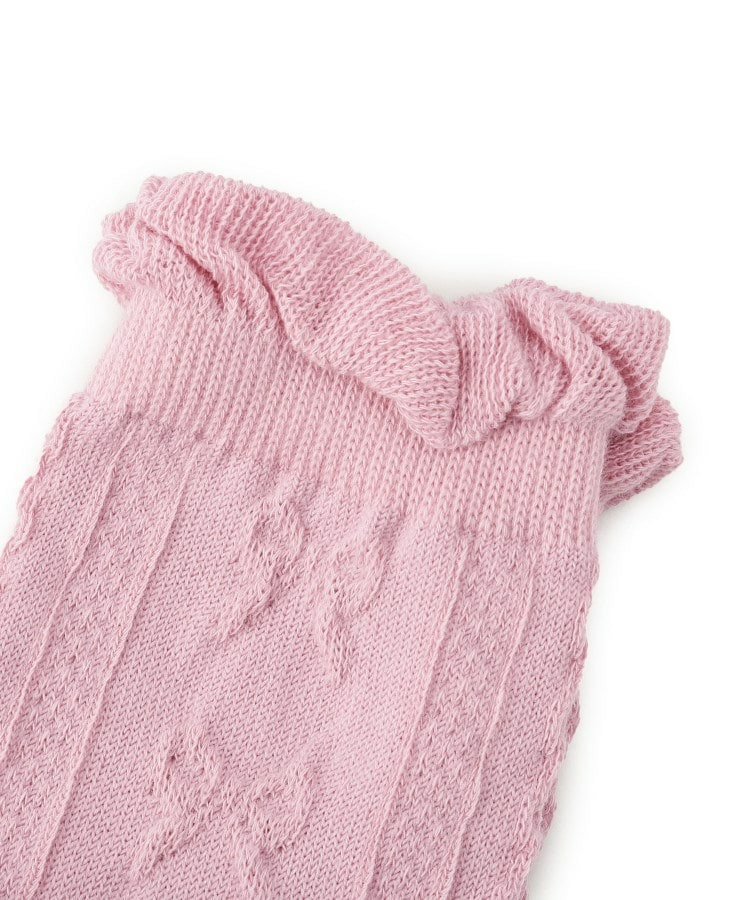 フロートリボン柄クルー丈ソックス4