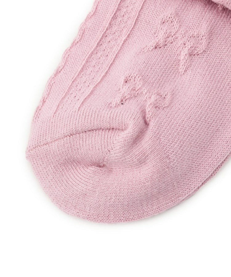 フロートリボン柄クルー丈ソックス5