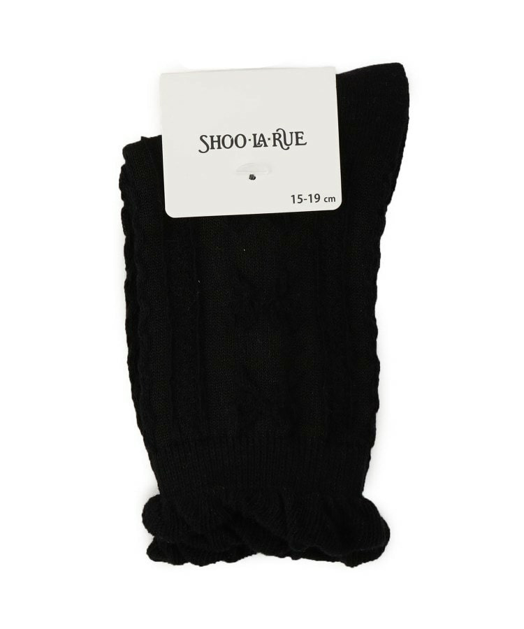 フロートリボン柄クルー丈ソックス1