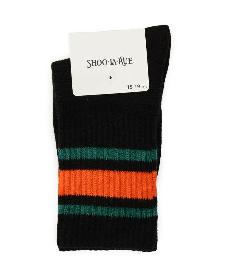 ラインクルー丈ソックス1