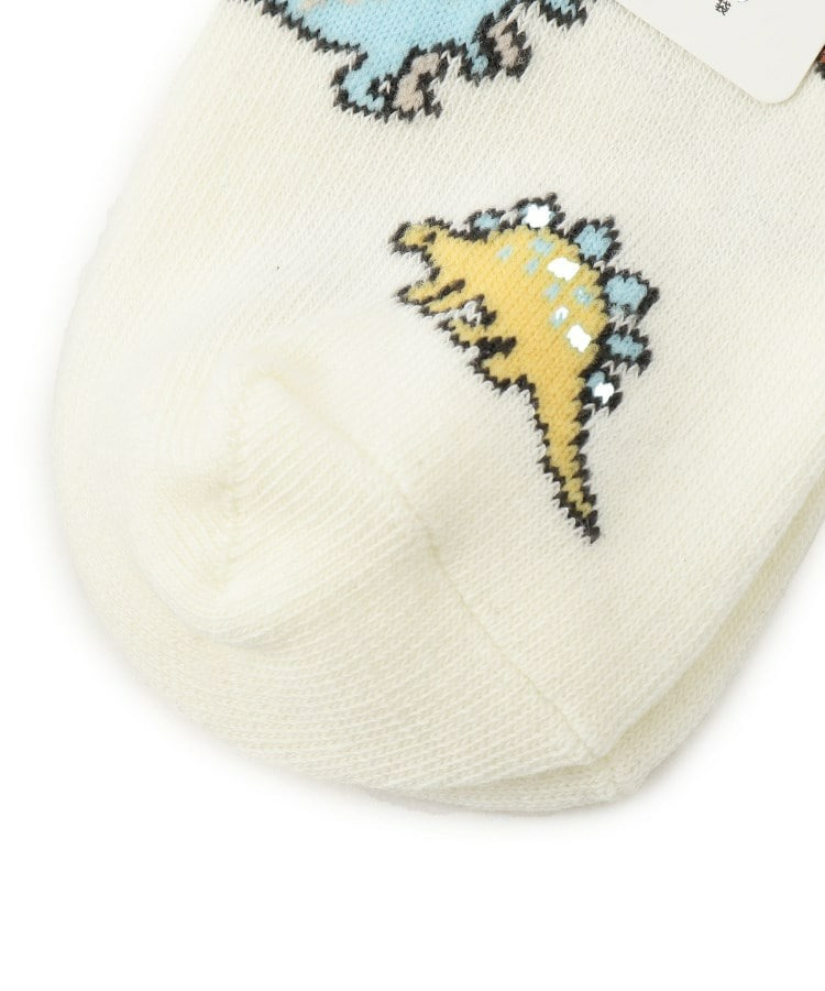 恐竜総柄クルー丈ソックス5