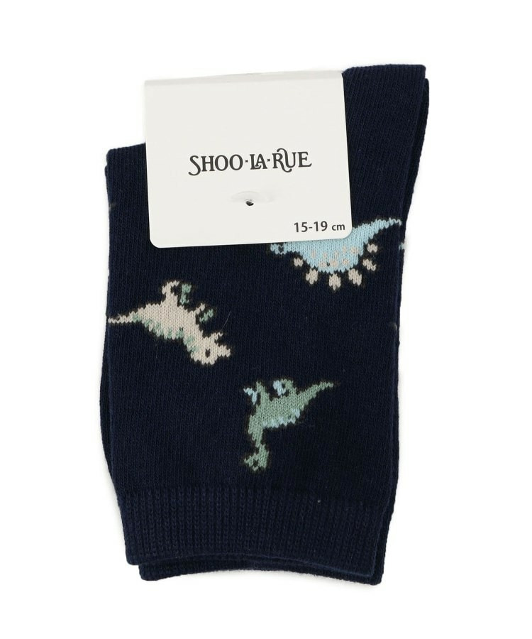 恐竜総柄クルー丈ソックス1