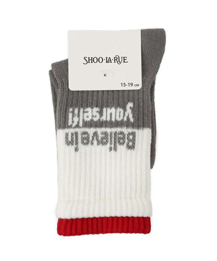 二重履き口クルー丈ソックス1