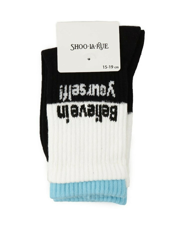 二重履き口クルー丈ソックス1