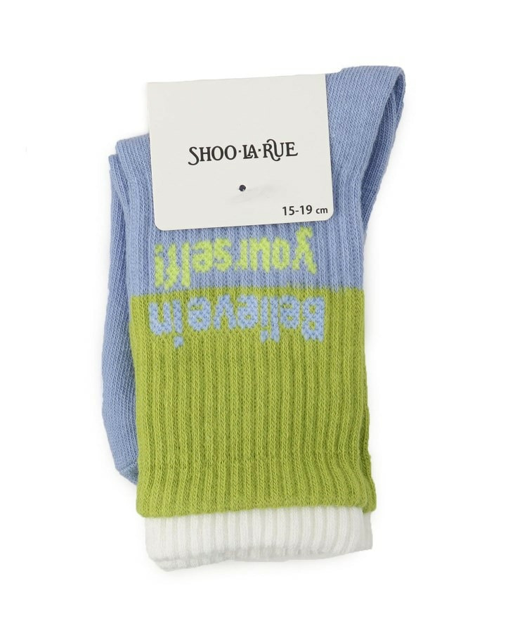 二重履き口クルー丈ソックス1