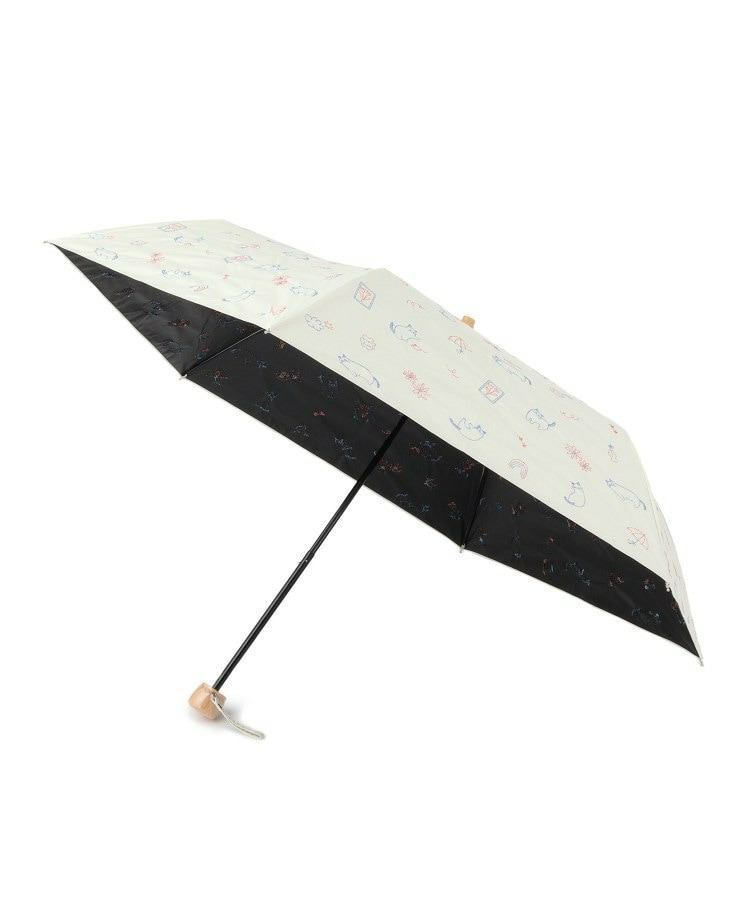 【晴雨兼用】ミニサニーキャット刺繍折りたたみ傘【because】1