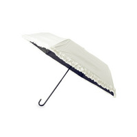 【晴雨兼用】ヒートカットフリル折りたたみ傘【because】