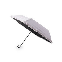 【晴雨兼用】ヒートカットフリル折りたたみ傘【because】