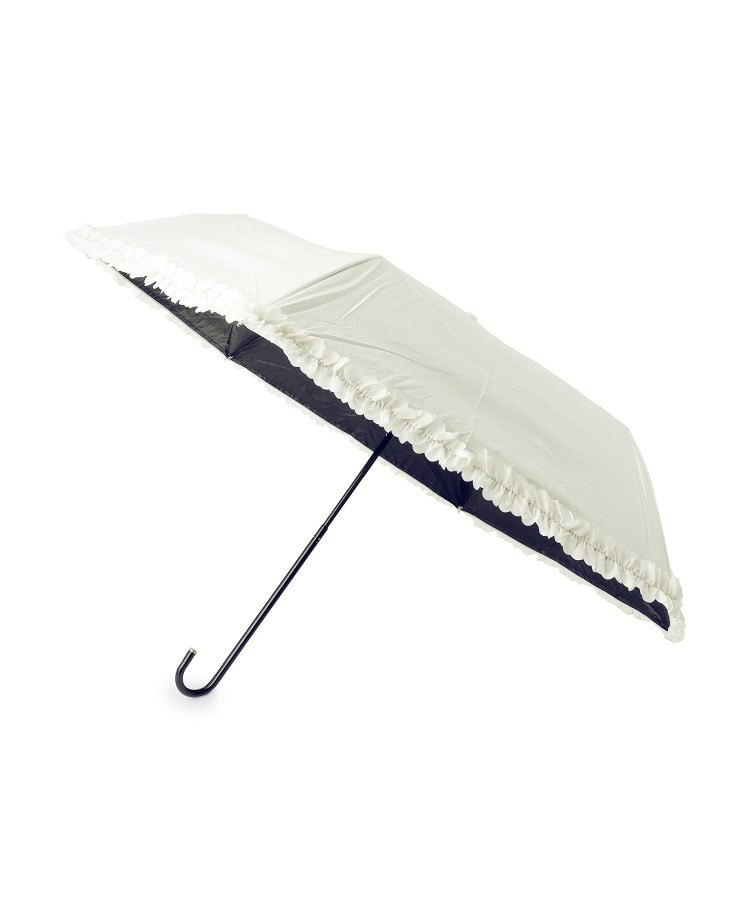 【晴雨兼用】ヒートカットフリル折りたたみ傘【because】1