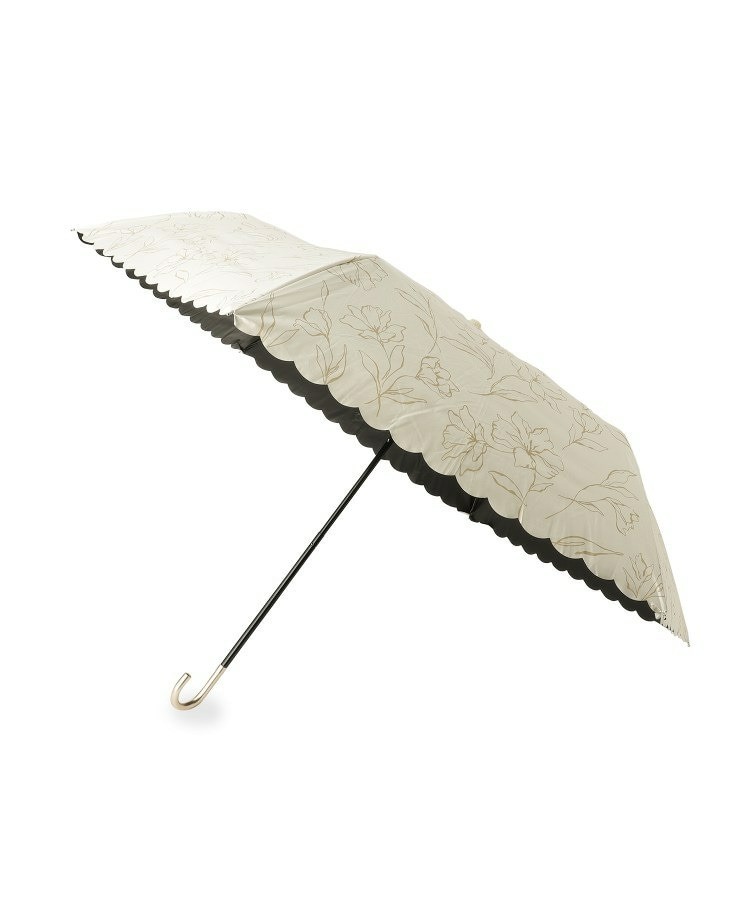 【晴雨兼用】ミニラインフラワー折りたたみ傘【because】2
