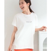 【汗じみ防止/ひんやり/S-LL】インせず着られる 刺繍ロゴTシャツ