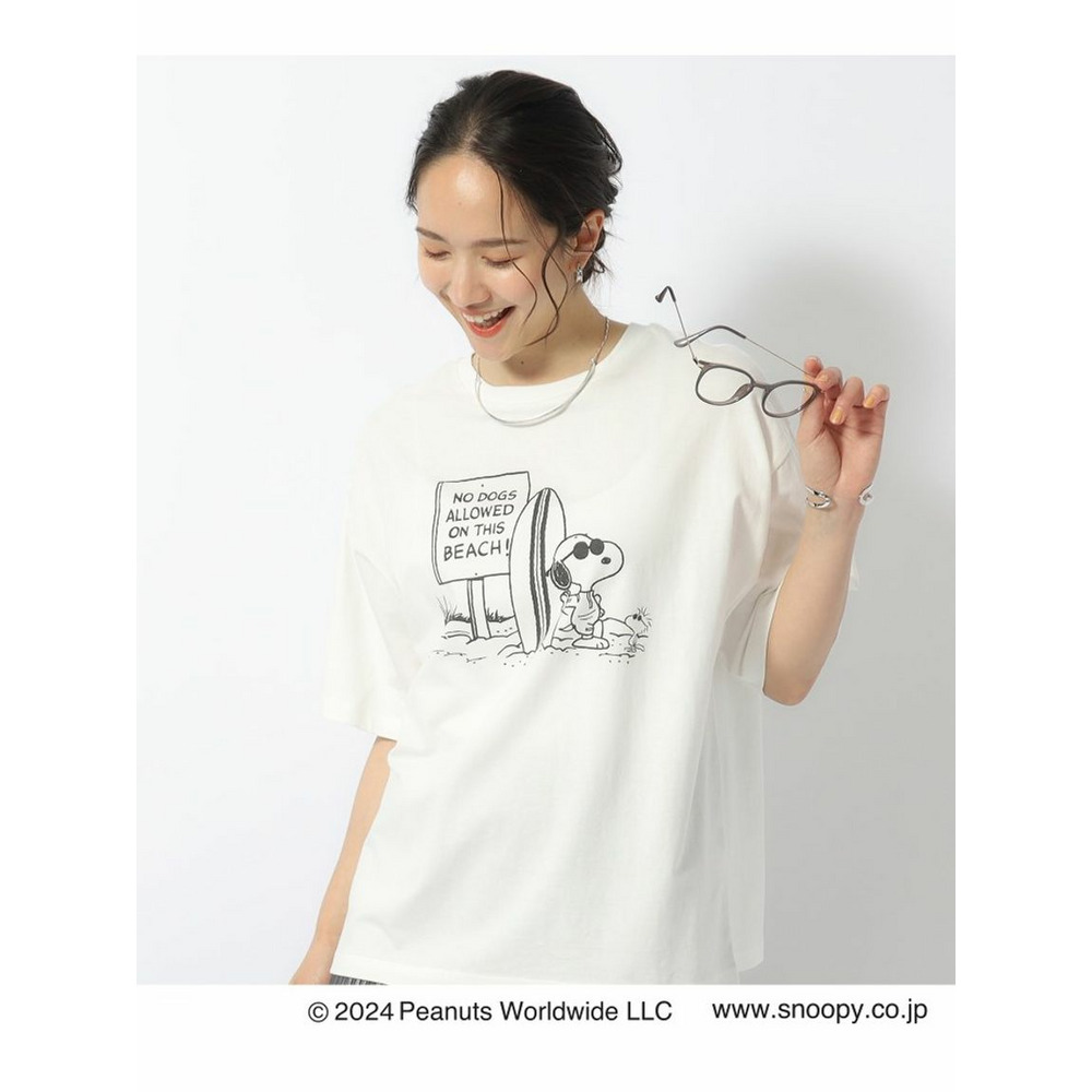 【PEANUTS】別注 接触冷感グラフィックTシャツ ホワイト(301) 1