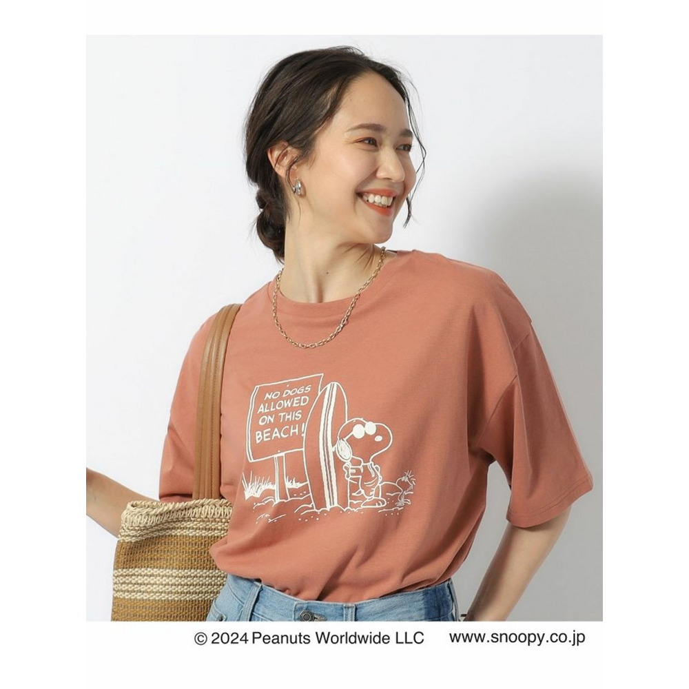 【PEANUTS】別注 接触冷感グラフィックTシャツ オレンジ(367) 1