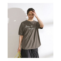 【洗える/UV】 大人のための ぷっくりラメロゴTシャツ