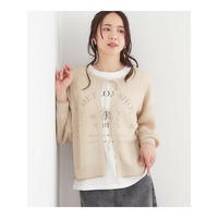 【S-LL/2点セット】前後2WAYで着られるメッシュニット＋ロゴTシャツ