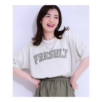 【S-LL】ゆるっと大人カジュアルに 柄ロゴアソート ミニ裏毛トップス