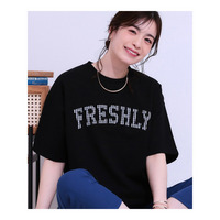 【S-LL】ゆるっと大人カジュアルに 柄ロゴアソート ミニ裏毛トップス