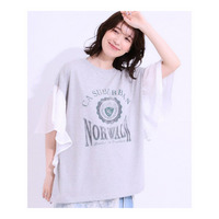 【S-LL】リメイク風 ポンチョデザインTシャツ