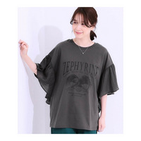 【S-LL】リメイク風 ポンチョデザインTシャツ