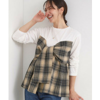 シャツレイヤード風ロンT