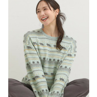 【旭山動物園応援商品】ノルディック柄 モールニット