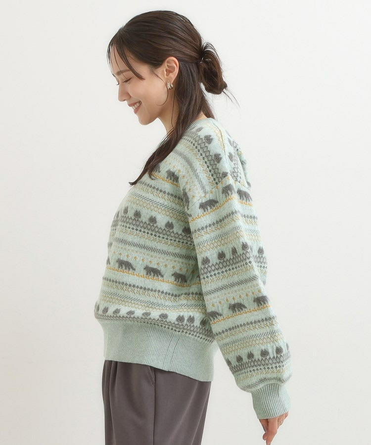 【旭山動物園応援商品】ノルディック柄 モールニット11