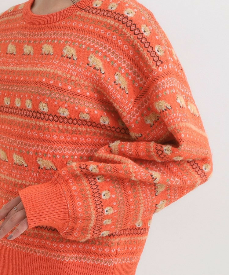 【旭山動物園応援商品】ノルディック柄 モールニット18