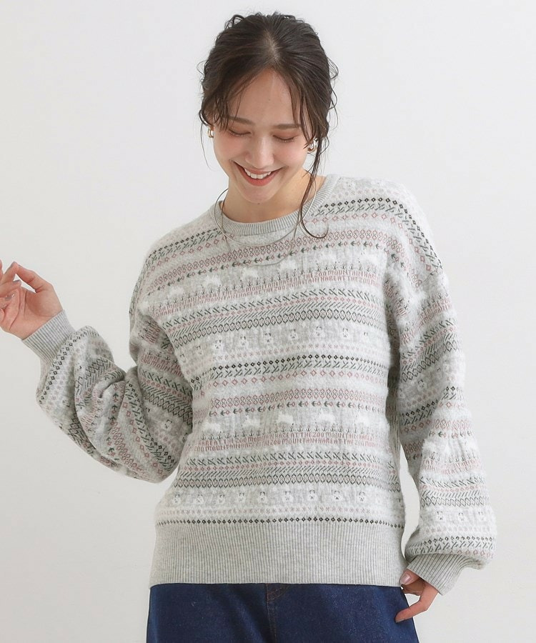 【旭山動物園応援商品】ノルディック柄 モールニット2