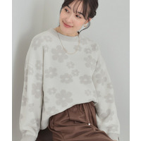 レトロ可愛い デイジー柄 総柄ニット