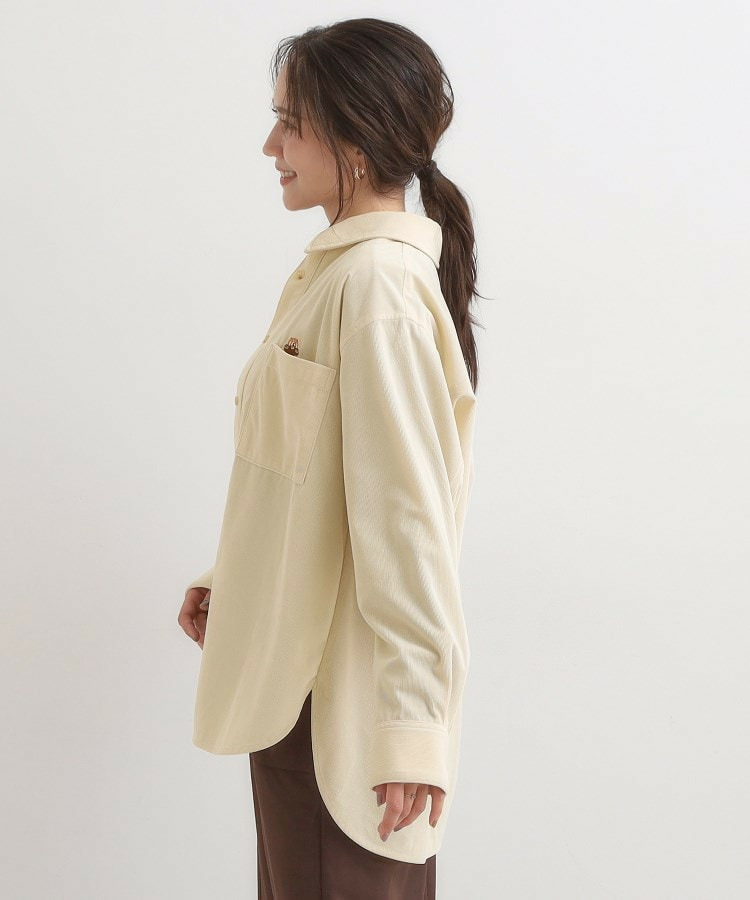 【旭山動物園応援商品】ワンポイント刺繍 コーデュロイシャツ3