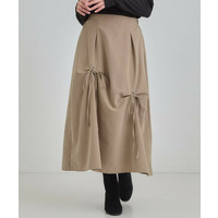 リボンタック ピーチ起毛 フレアスカート