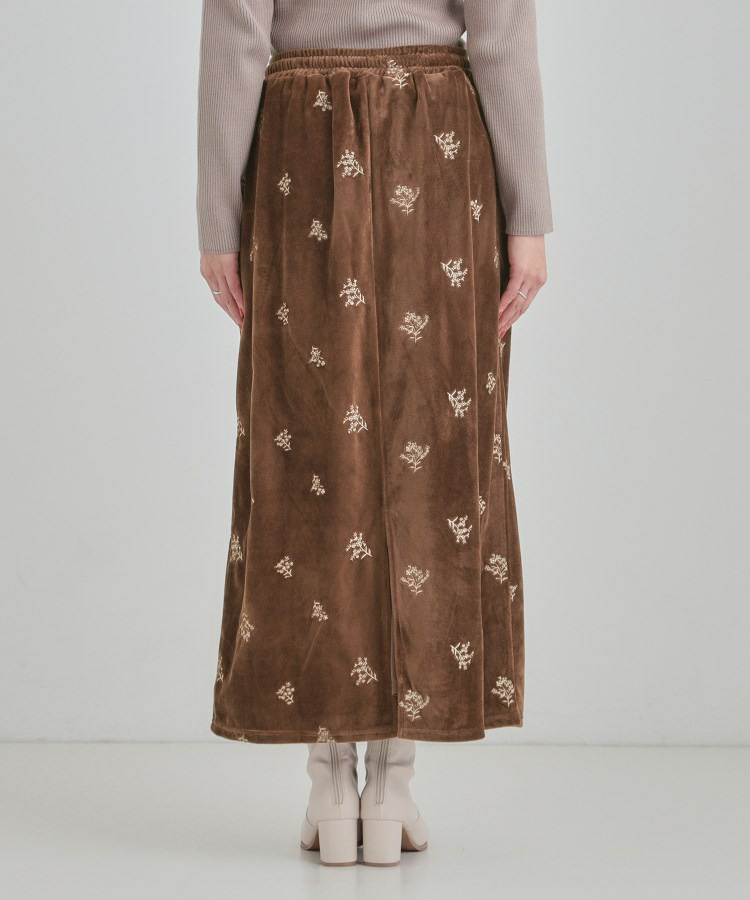 刺繍ベロア調ナロースカート12