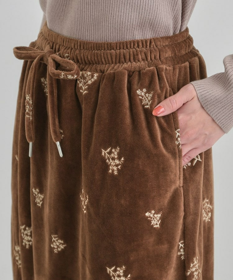刺繍ベロア調ナロースカート14