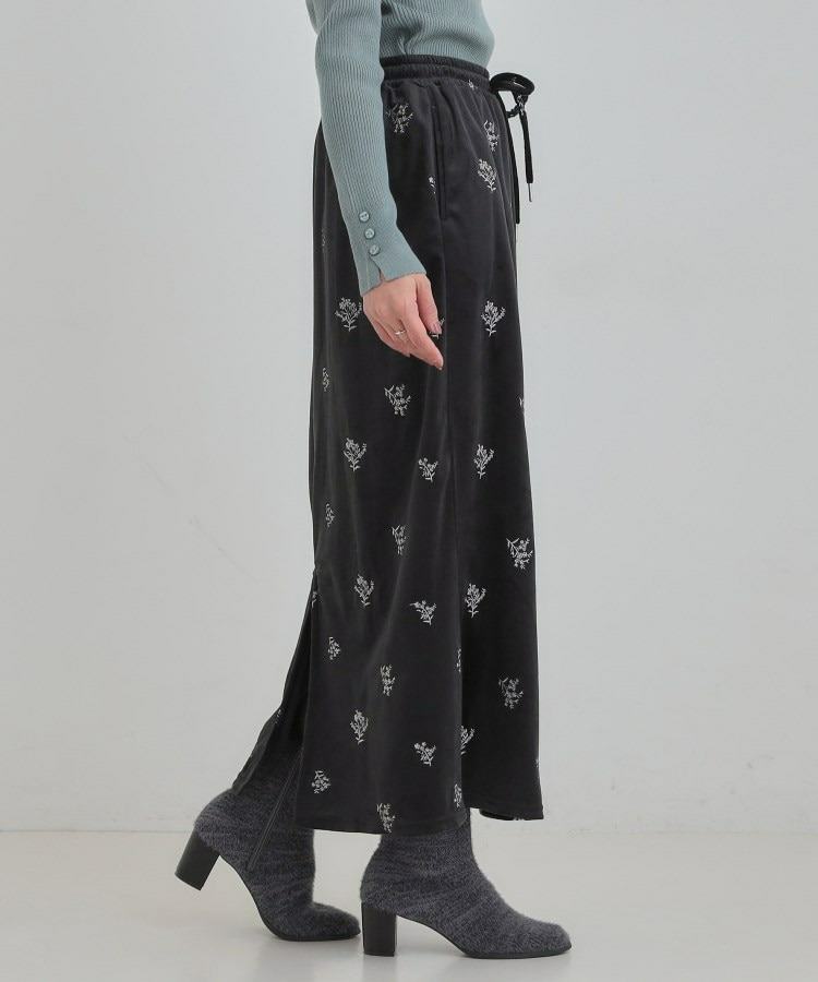 刺繍ベロア調ナロースカート7