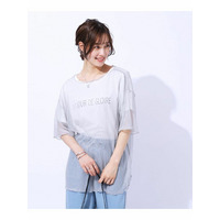 【2点セット】ラメシアーTOPS × ロゴTシャツ