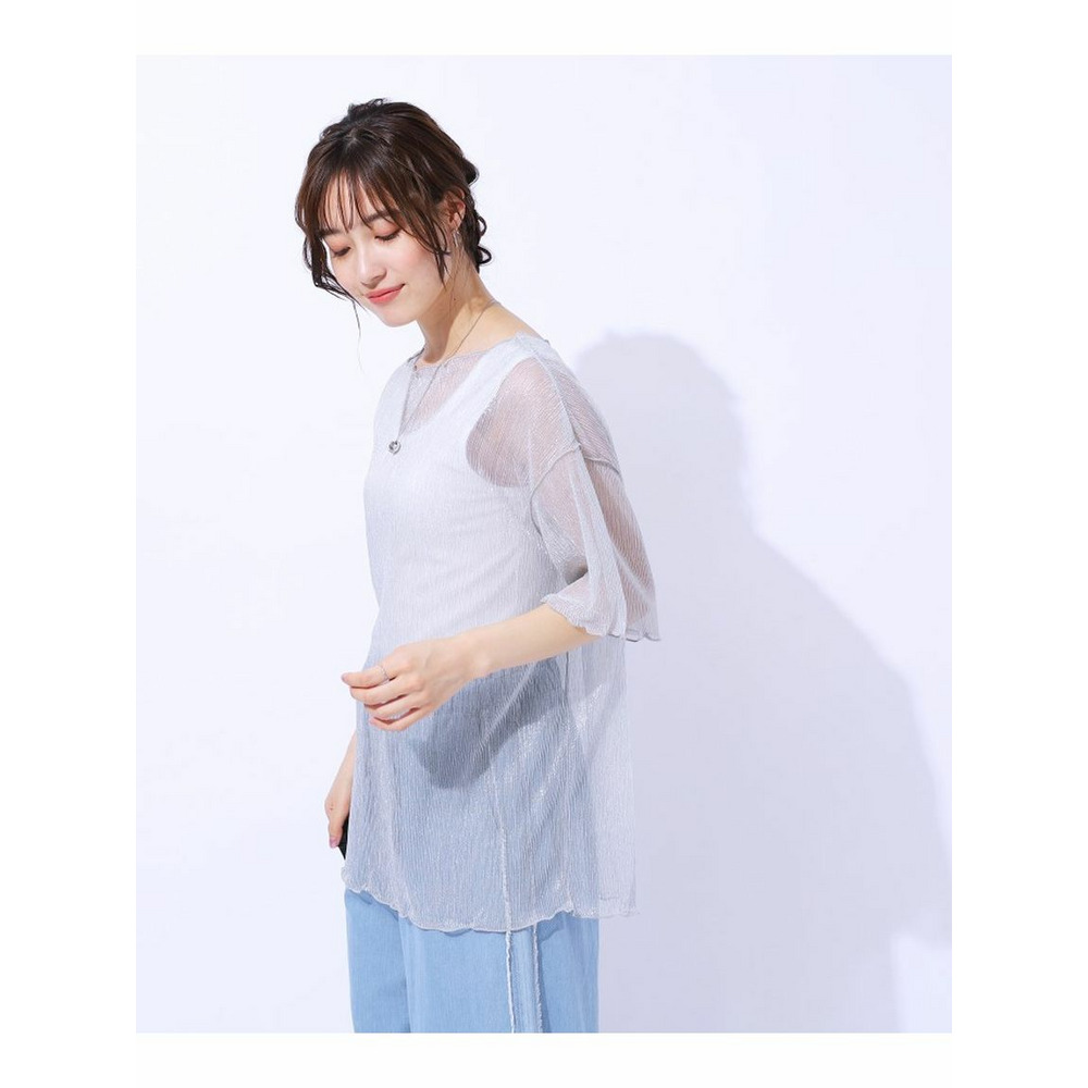 【2点セット】ラメシアーTOPS × ロゴTシャツ3